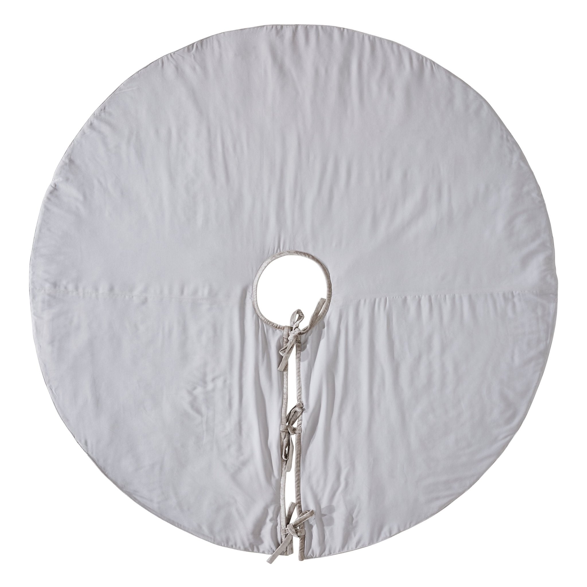 Handmade Christmas Tree Skirt Gray Velvet - Burnout - 60" Arcadia Home