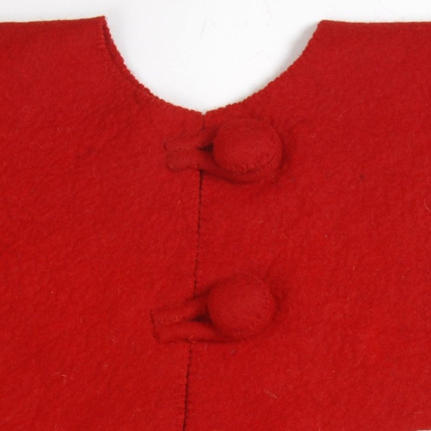 Hand Felted Wool Dogs and Trees Red Christmas Tree Skirt 60" Arcadia Home