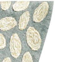 Handmade Christmas Tree Skirt Wool - Pebble Border Gray- 60" Arcadia Home