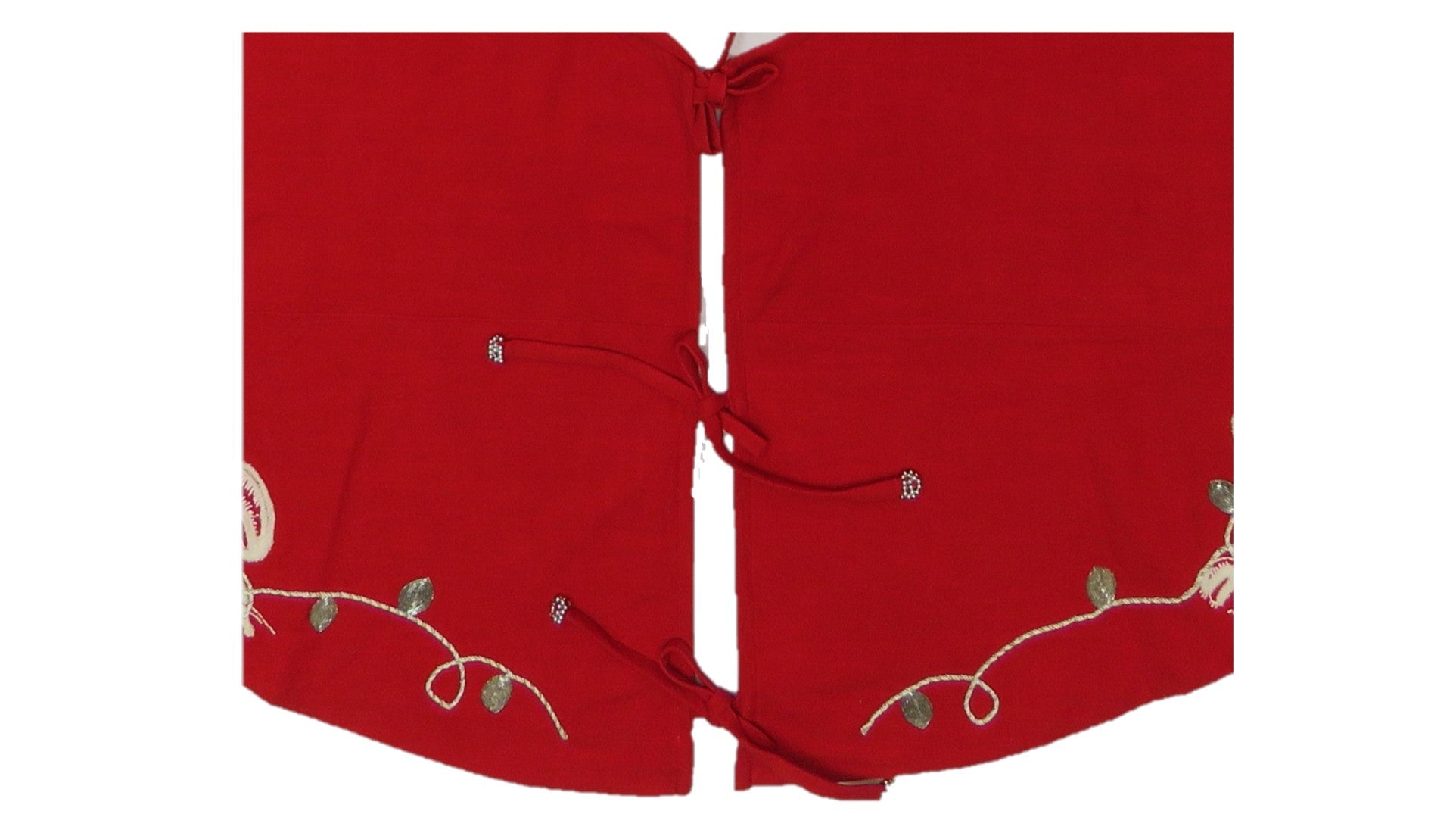 Handmade Lobsters Red Cotton Christmas Tree Skirt 60" Arcadia Home