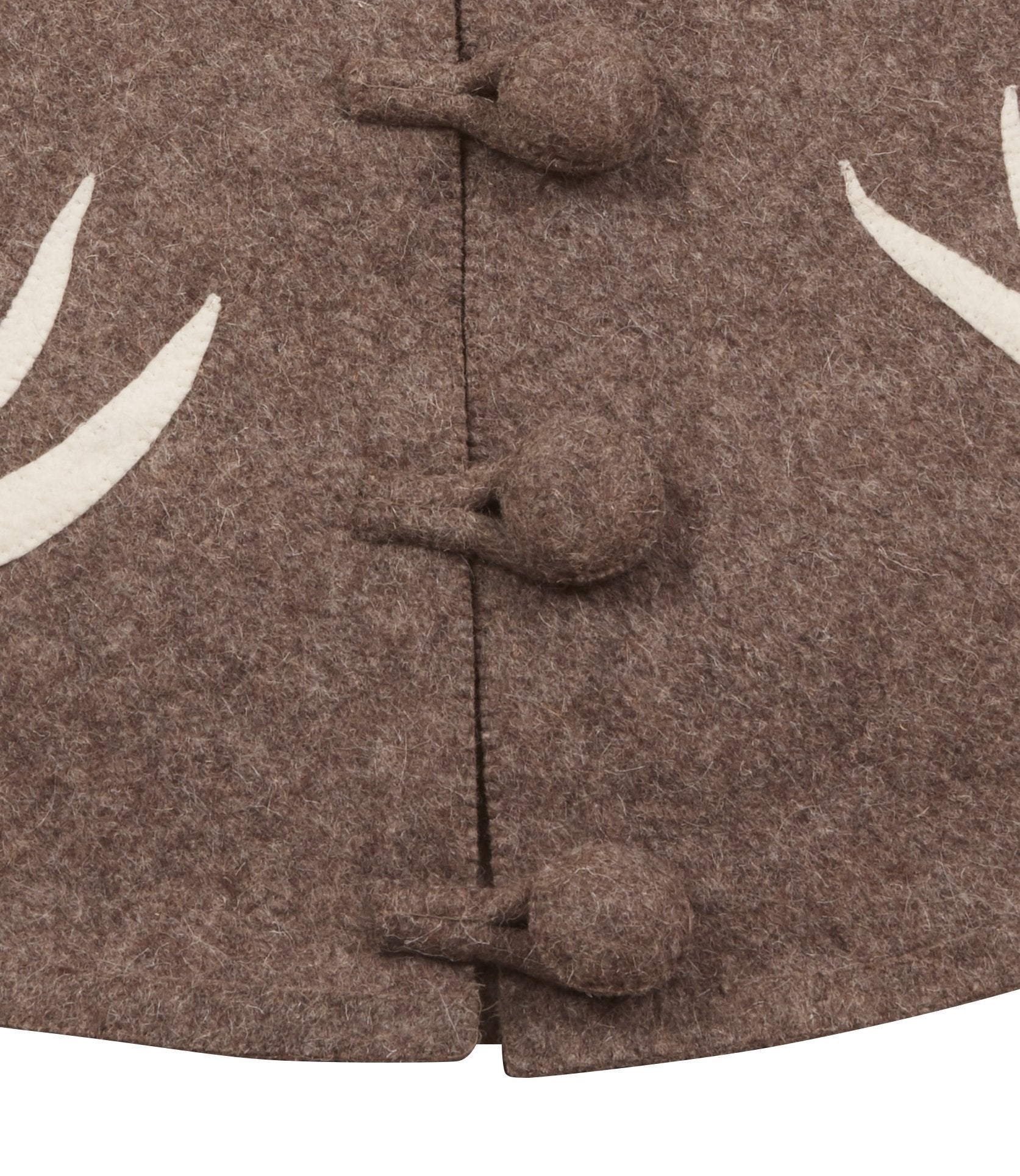 Handmade Felt Antlers Gray Christmas Tree Skirt 60" / 72" Arcadia Home