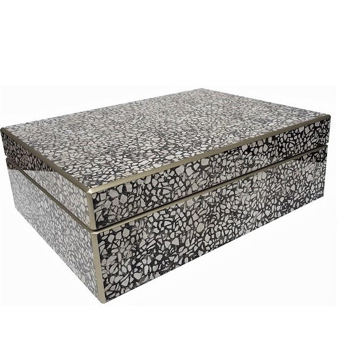 Handmade Reverse Painted Mirror Rectangular Box Terrazzo Arcadia Home