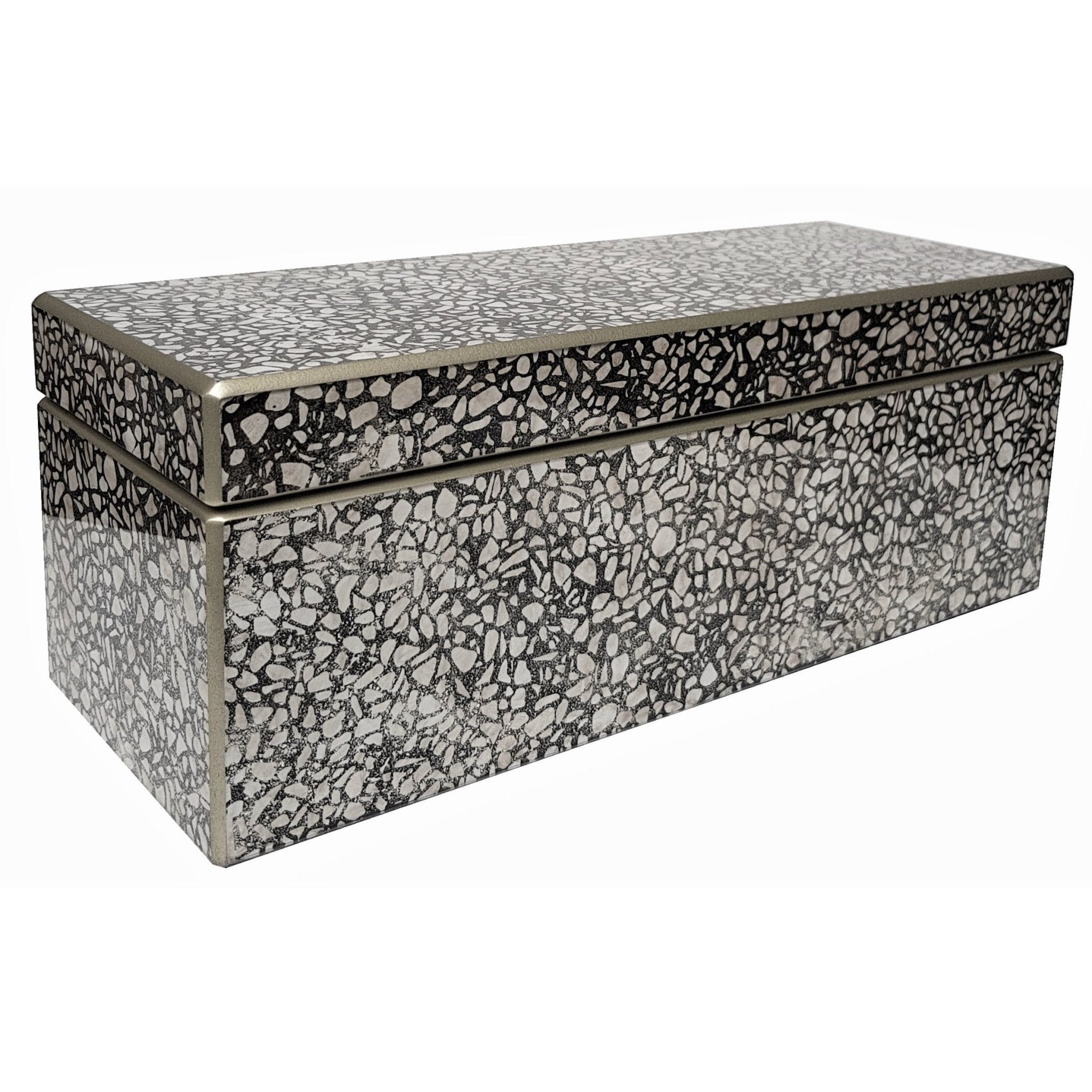 Handmade Reverse Painted Mirror Rectangular Box Terrazzo Arcadia Home