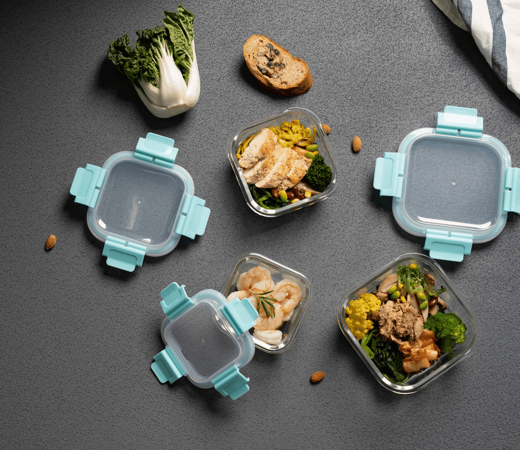 High Top Lid Square Containers