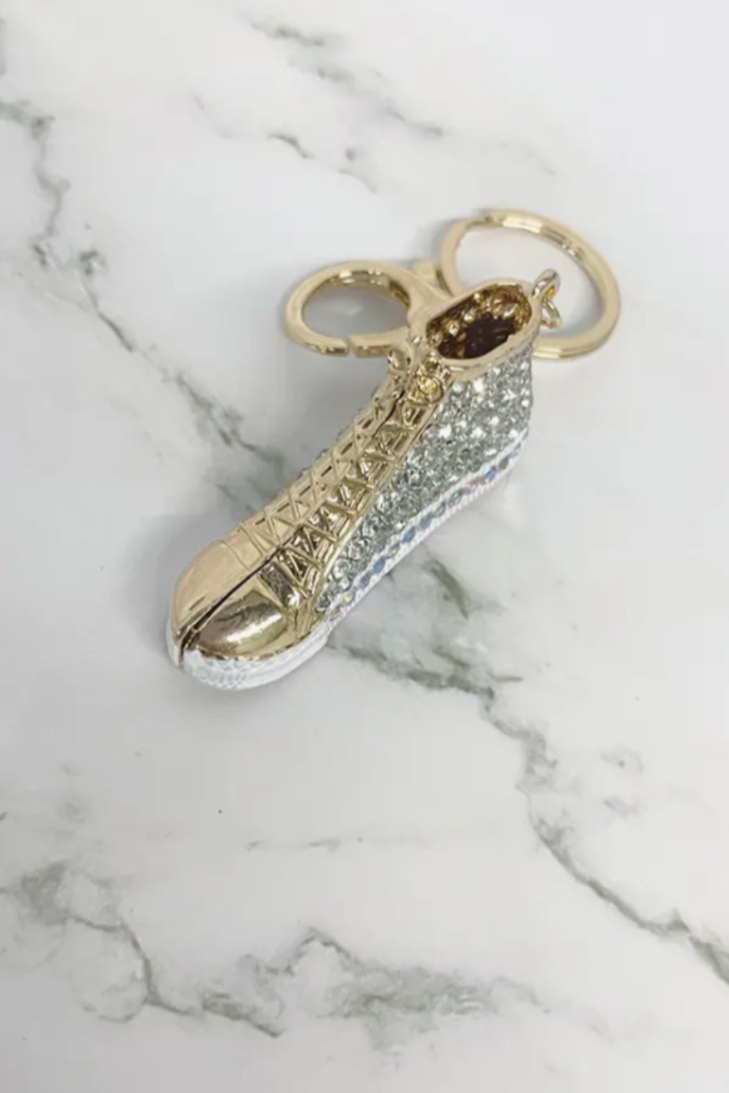 High Top Sneakers Rhinestone Keychain