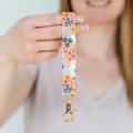 Honeysuckle Floral Wristlet Keychain