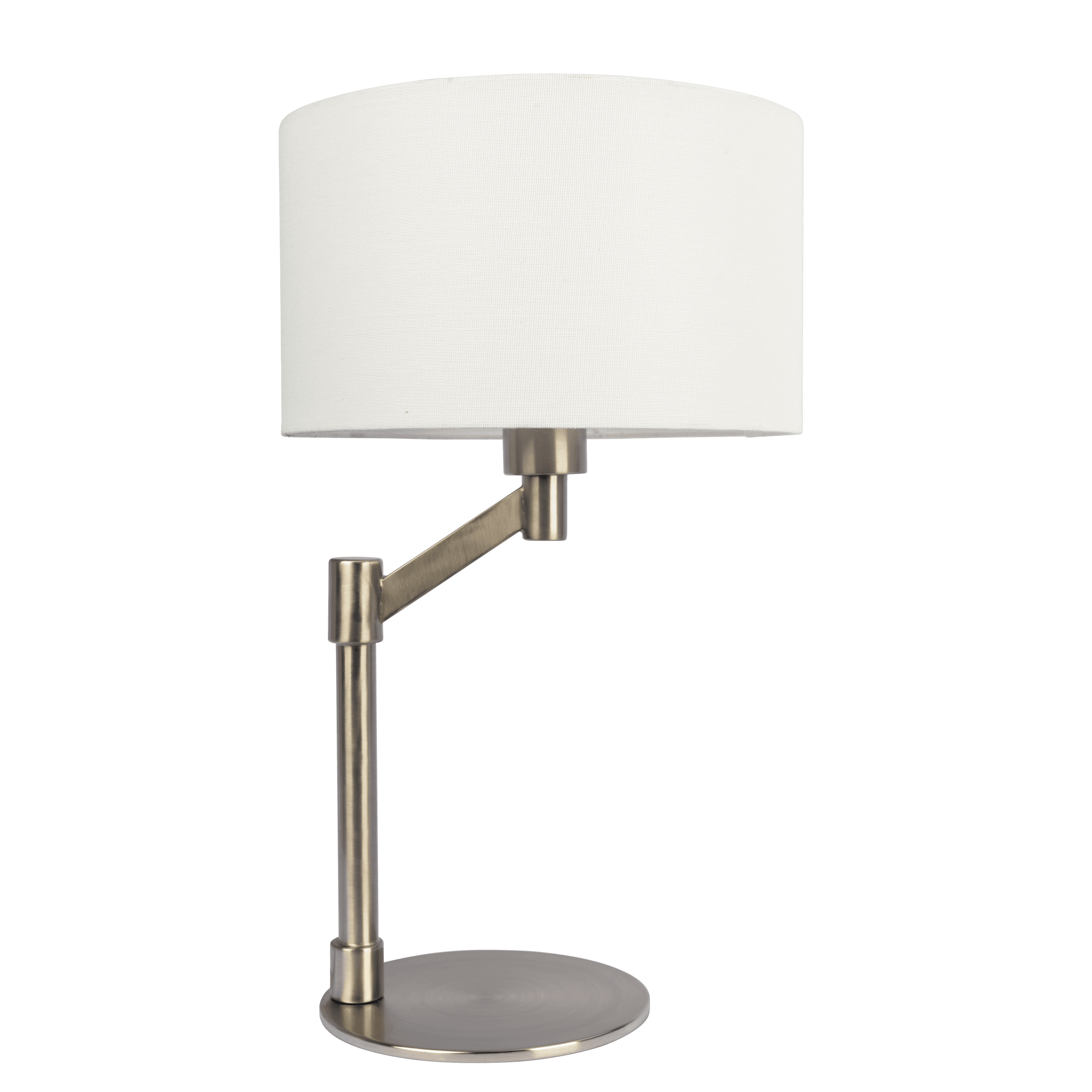 Horizon Brushed Nickel Table Lamp with On/Off Switch Curved Metal Base