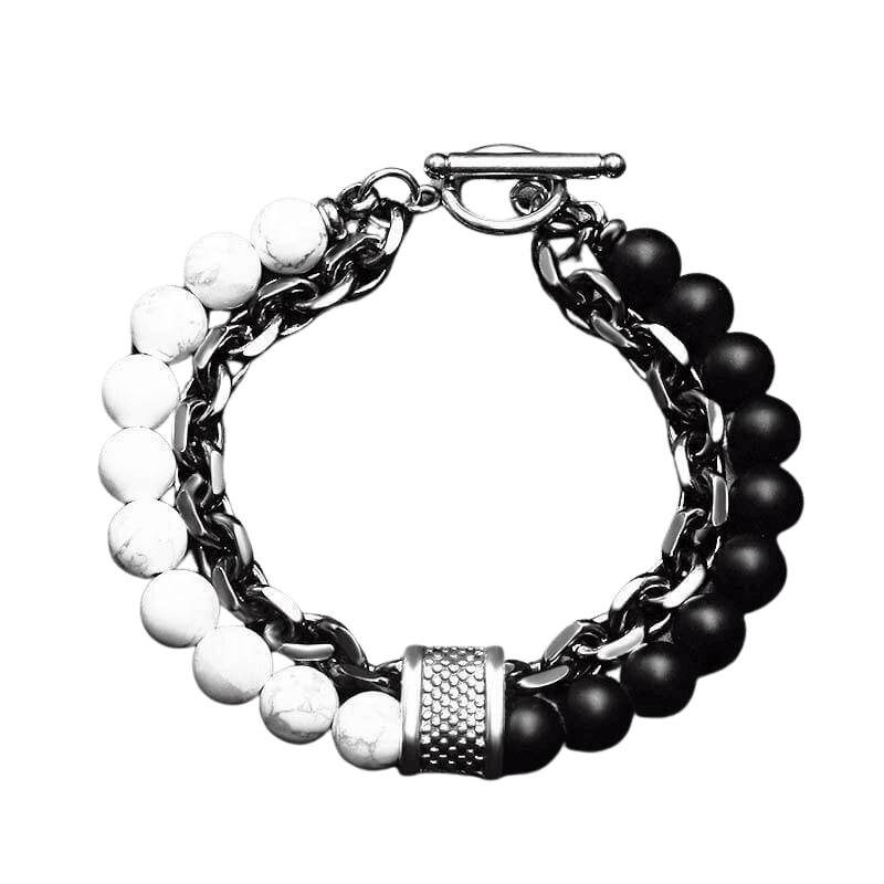 Howlite Lava Stone Bracelet