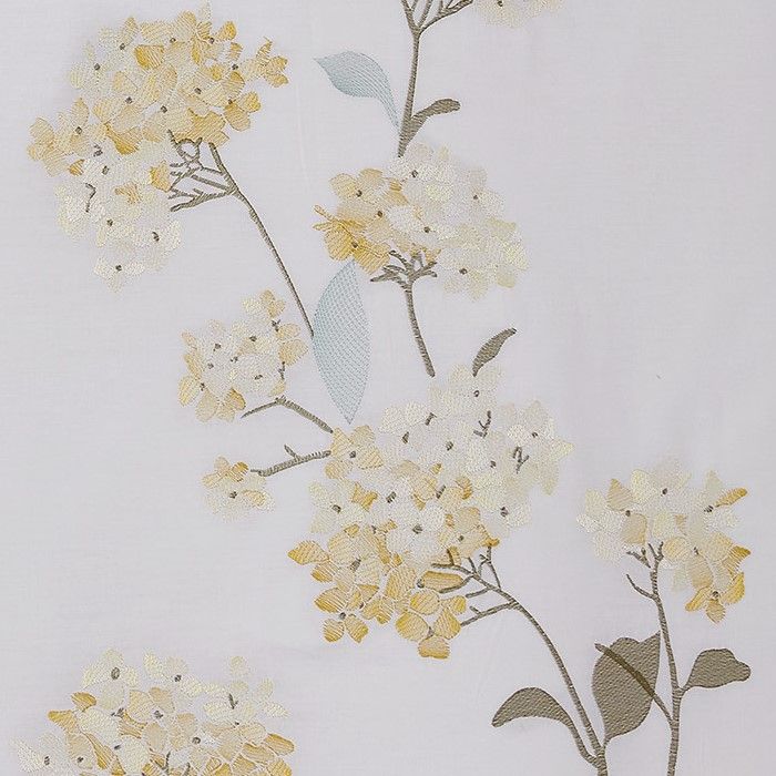 Hydrangea 100% Cotton Embroidered Duvet Cover Set