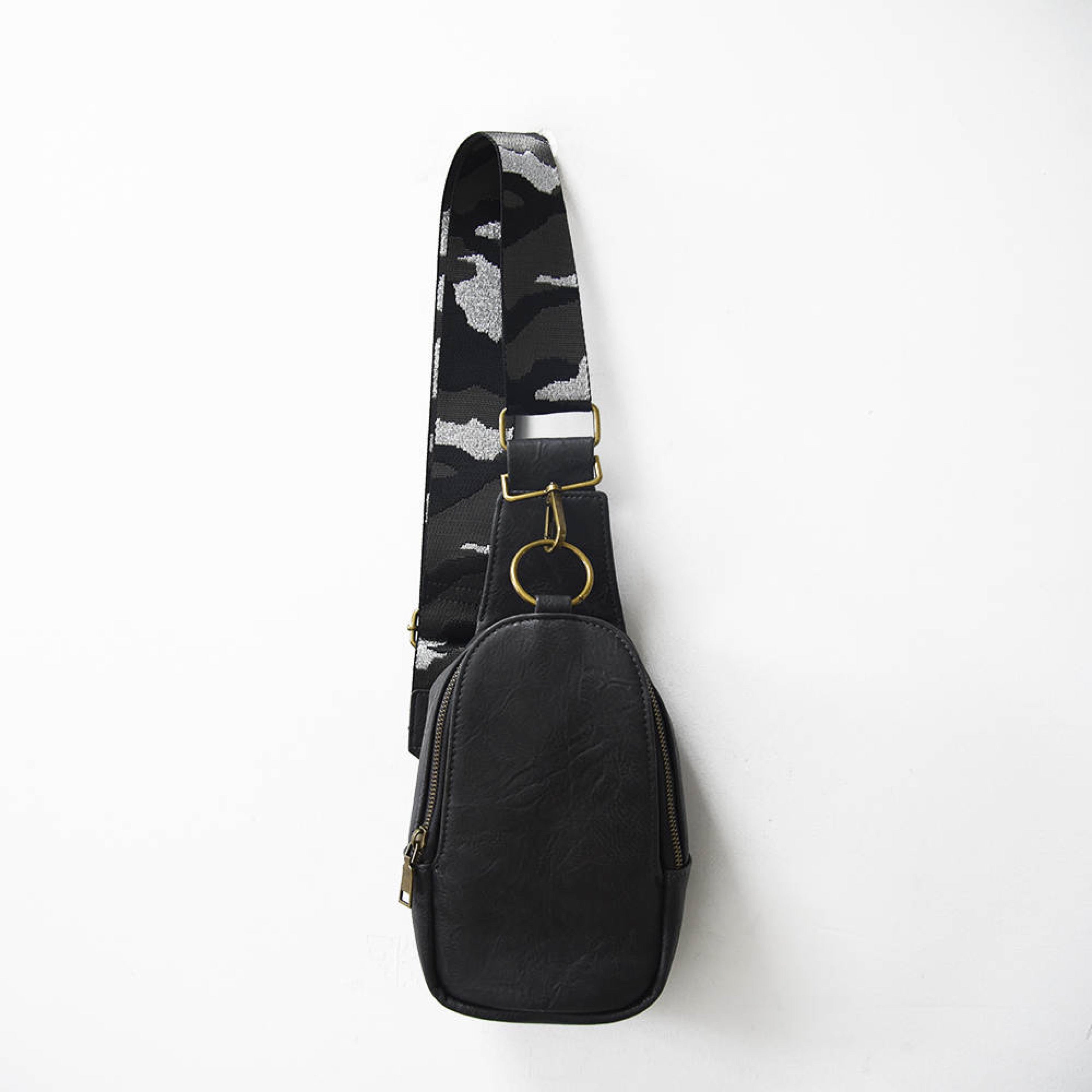 The Isla Sling Bag with Guitar Strap | Dark Gray with Camo Strap