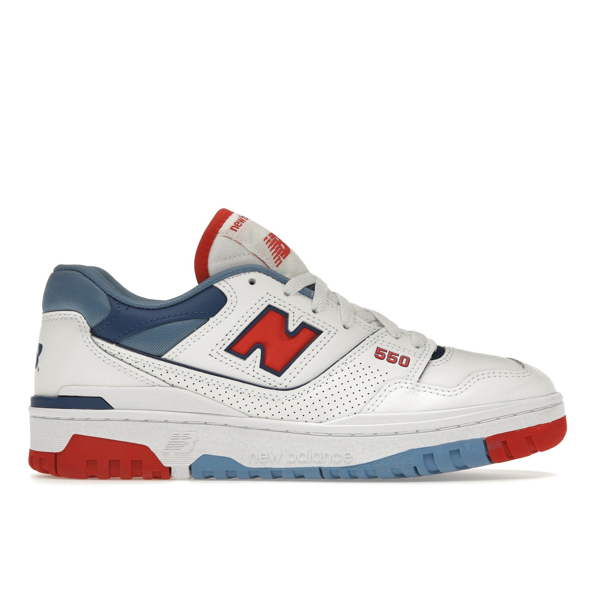 New Balance 550 White True Red Atlantic Blue