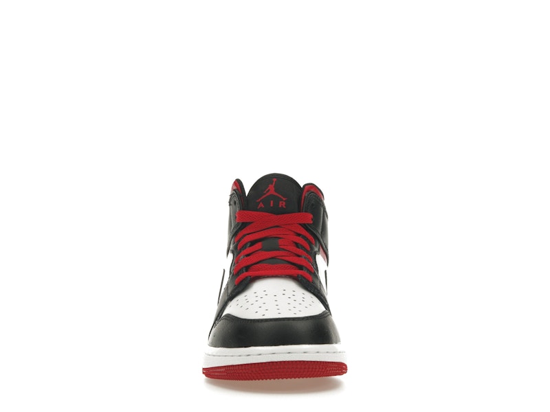 Air Jordan 1 Mid White Gym Red Black (GS)