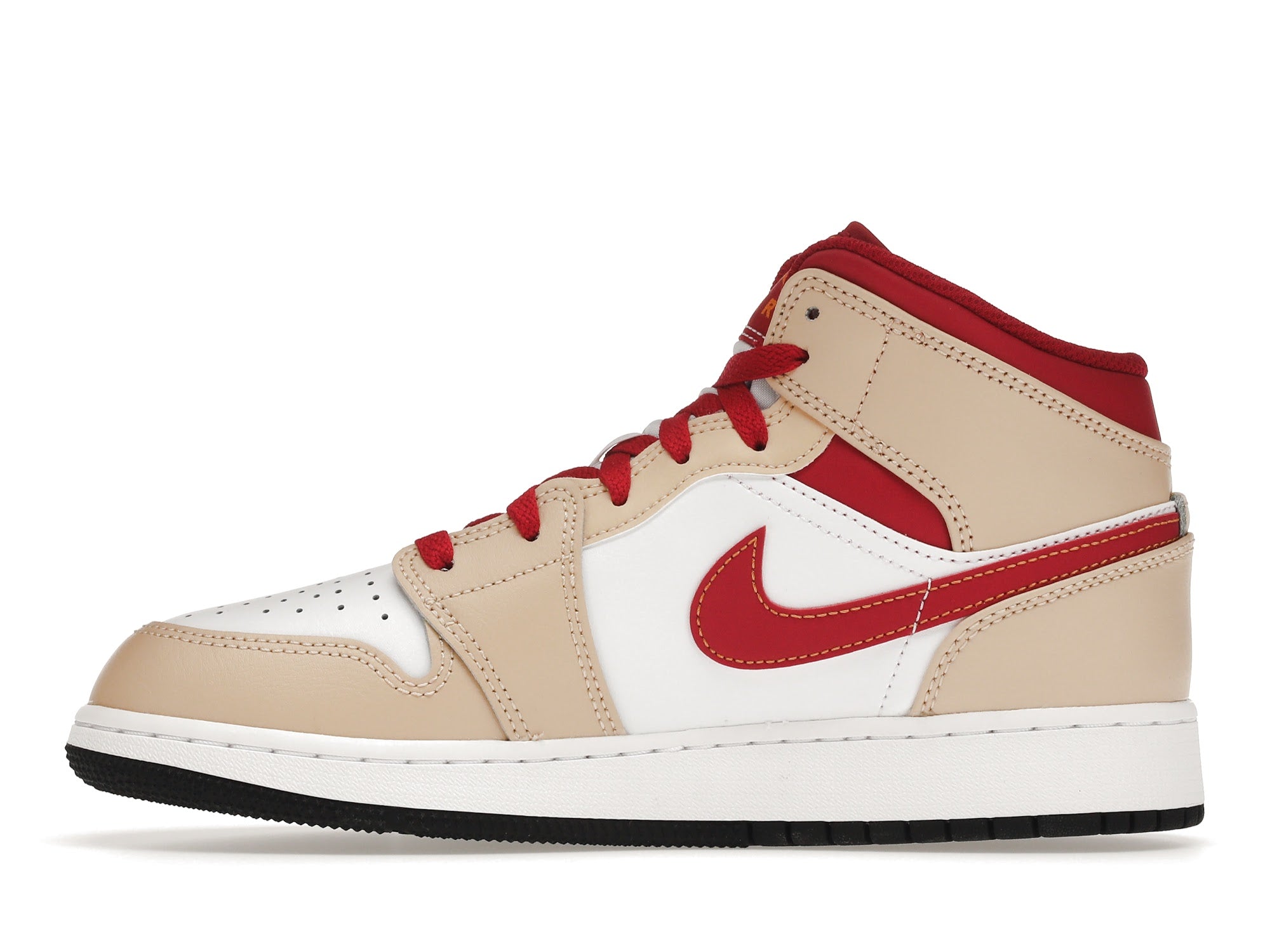 Air Jordan 1 Mid Light Curry Cardinal (GS)