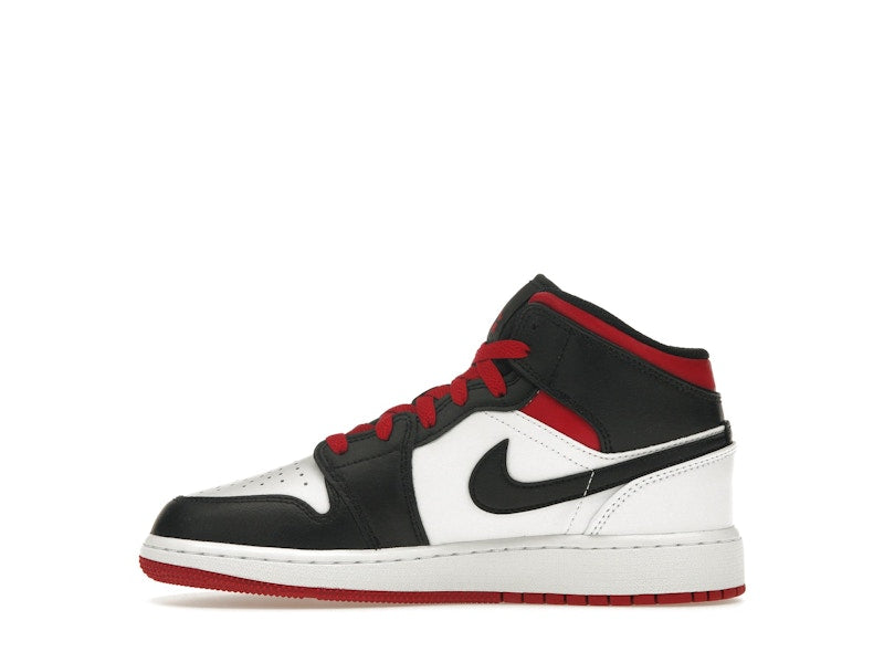 Air Jordan 1 Mid White Gym Red Black (GS)