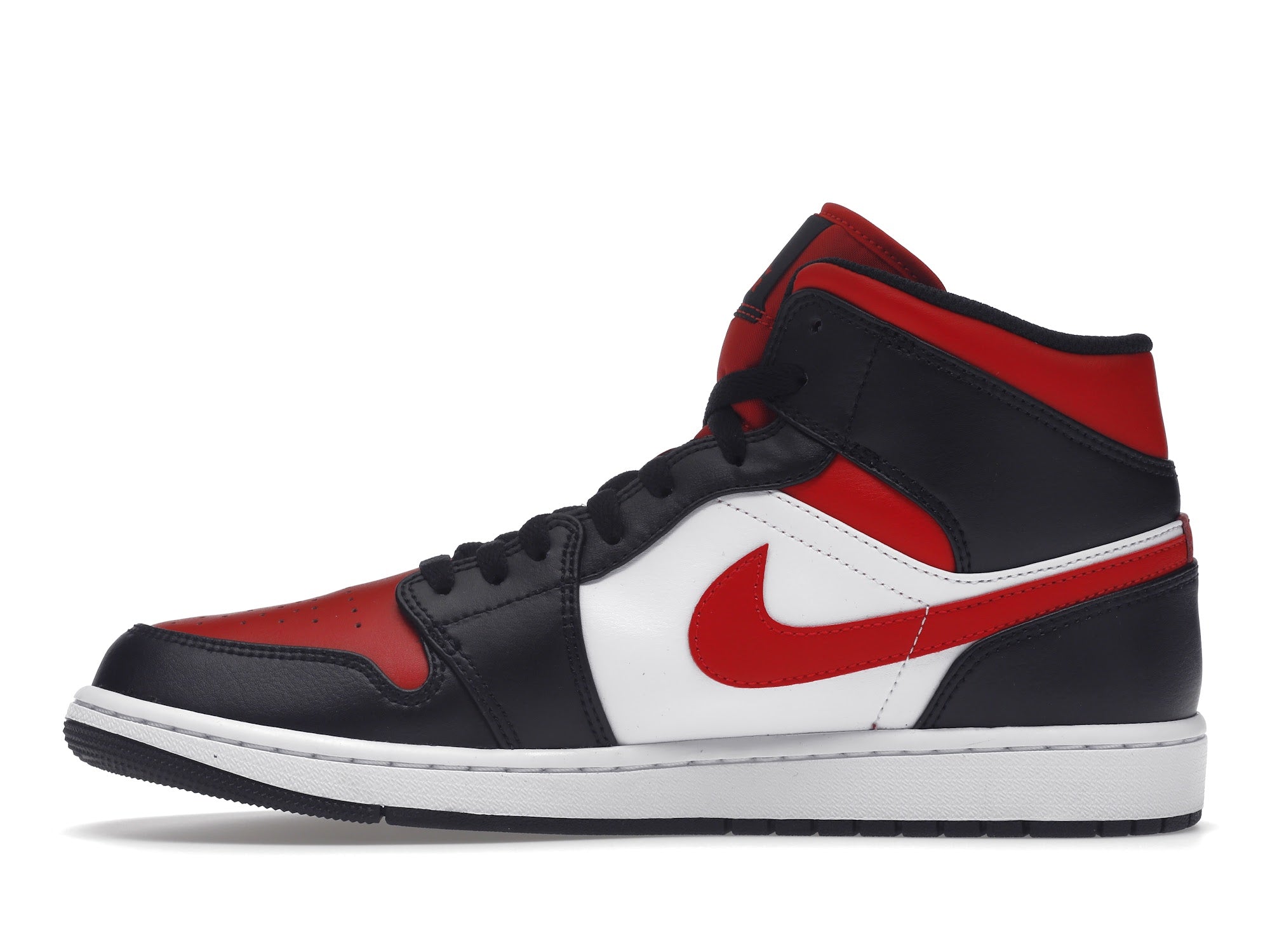 Air Jordan 1 Mid White Black Red (2022)