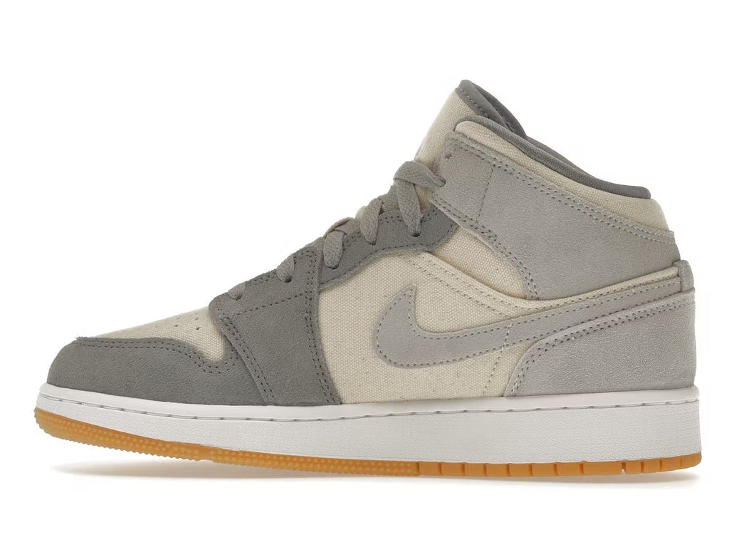 Air Jordan 1 Mid SE "Coconut Milk Particle Grey" (GS)