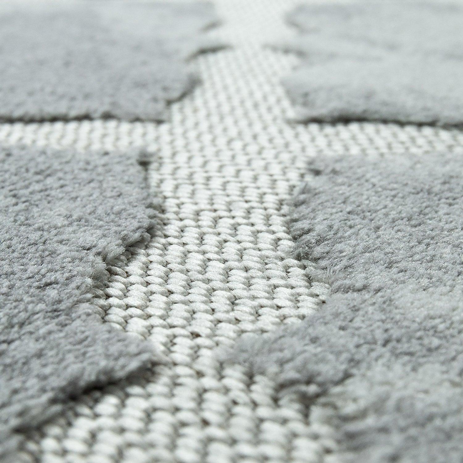 Outdoor Rug Marrakesh Moroccan Diamond Pattern - Light-Grey