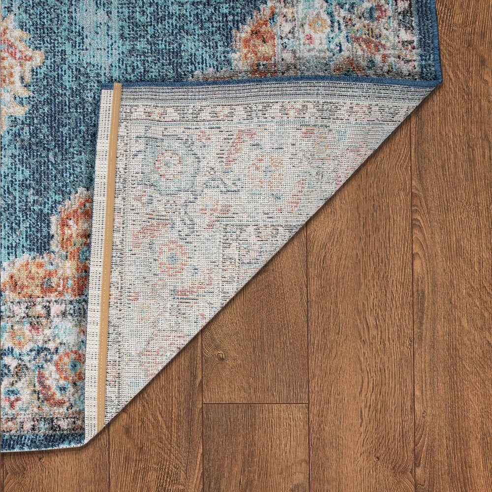 Indoor & Outdoor Rug For Patio, Oriental Look In Blue