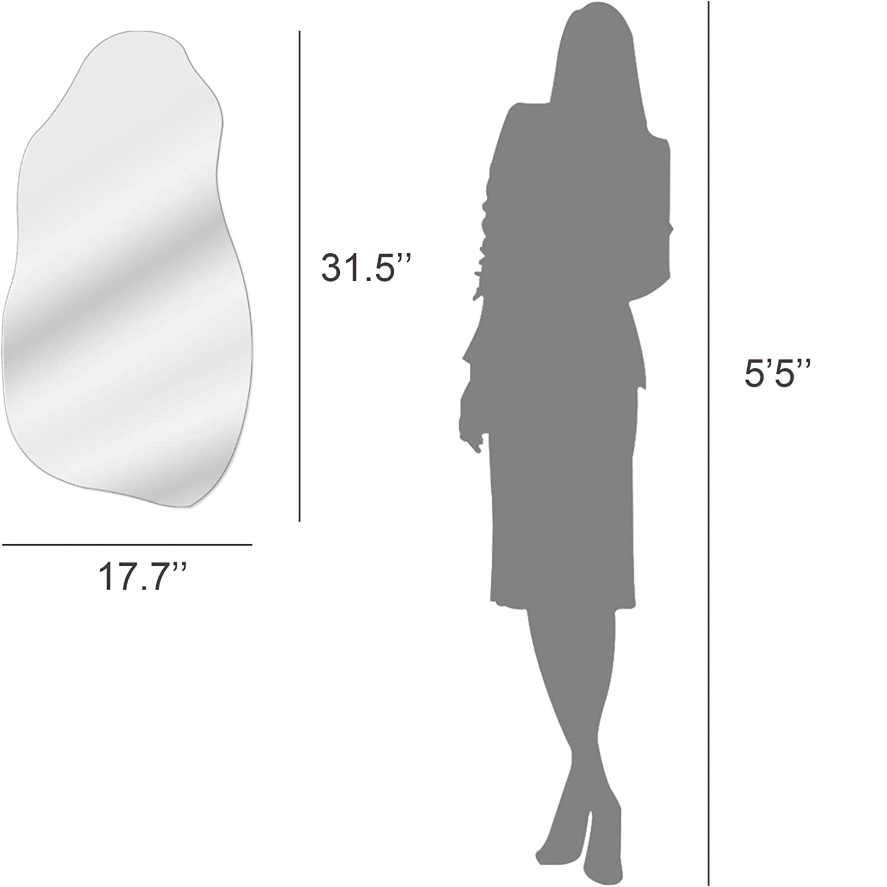 Chrome Irregular Mirror