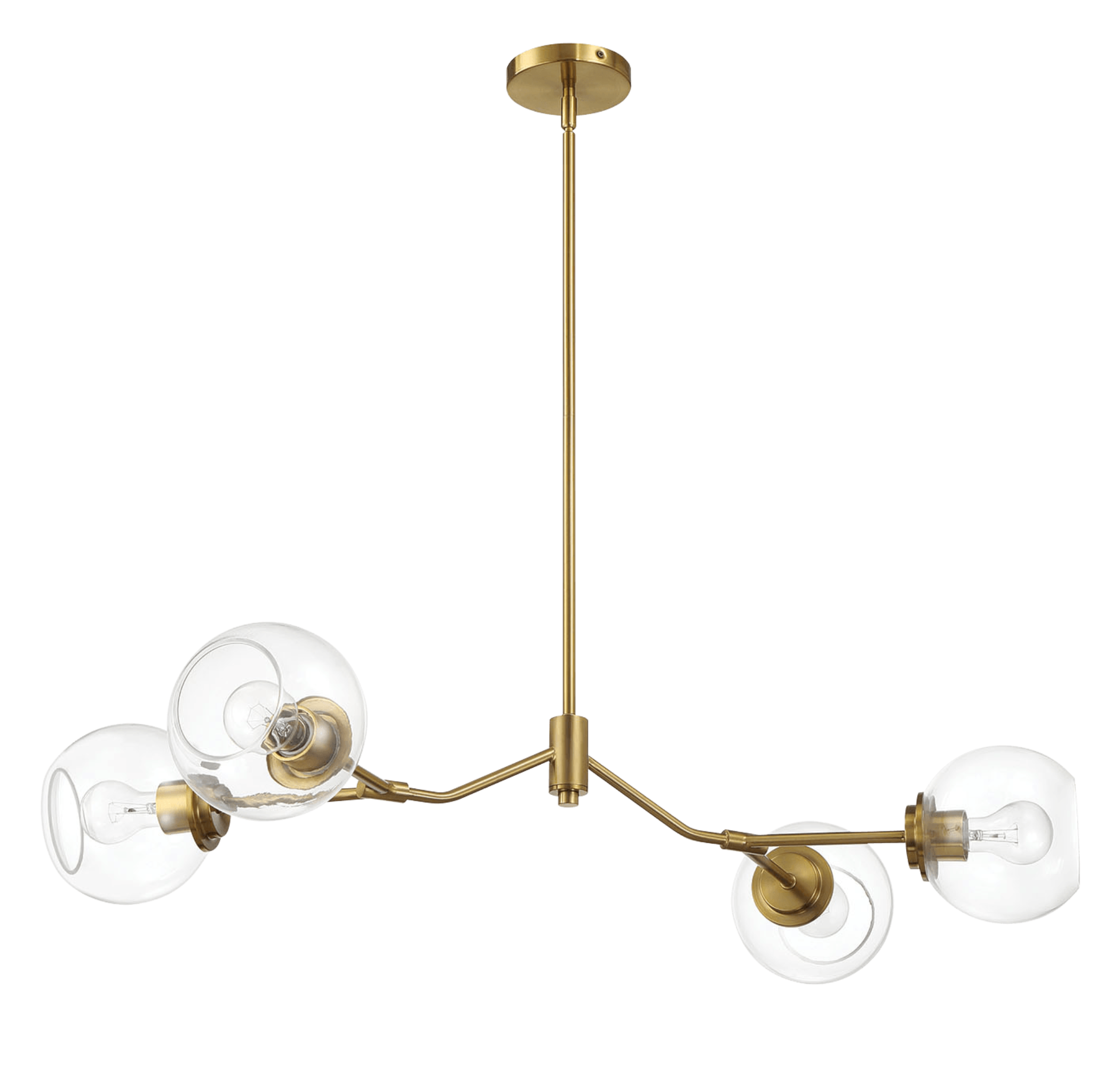 Jewel Four Lights Modern Farmhouse Chandelier Ceiling Hanging Light Fi