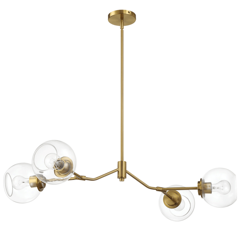 Jewel Four Lights Modern Farmhouse Chandelier Ceiling Hanging Light Fixture For Kitchen Island Dining Room 36