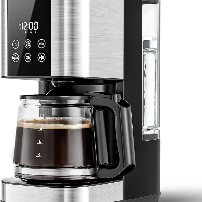 Kismile 10 Cup Drip Coffee maker with Led Display & Touch Screen CM3743