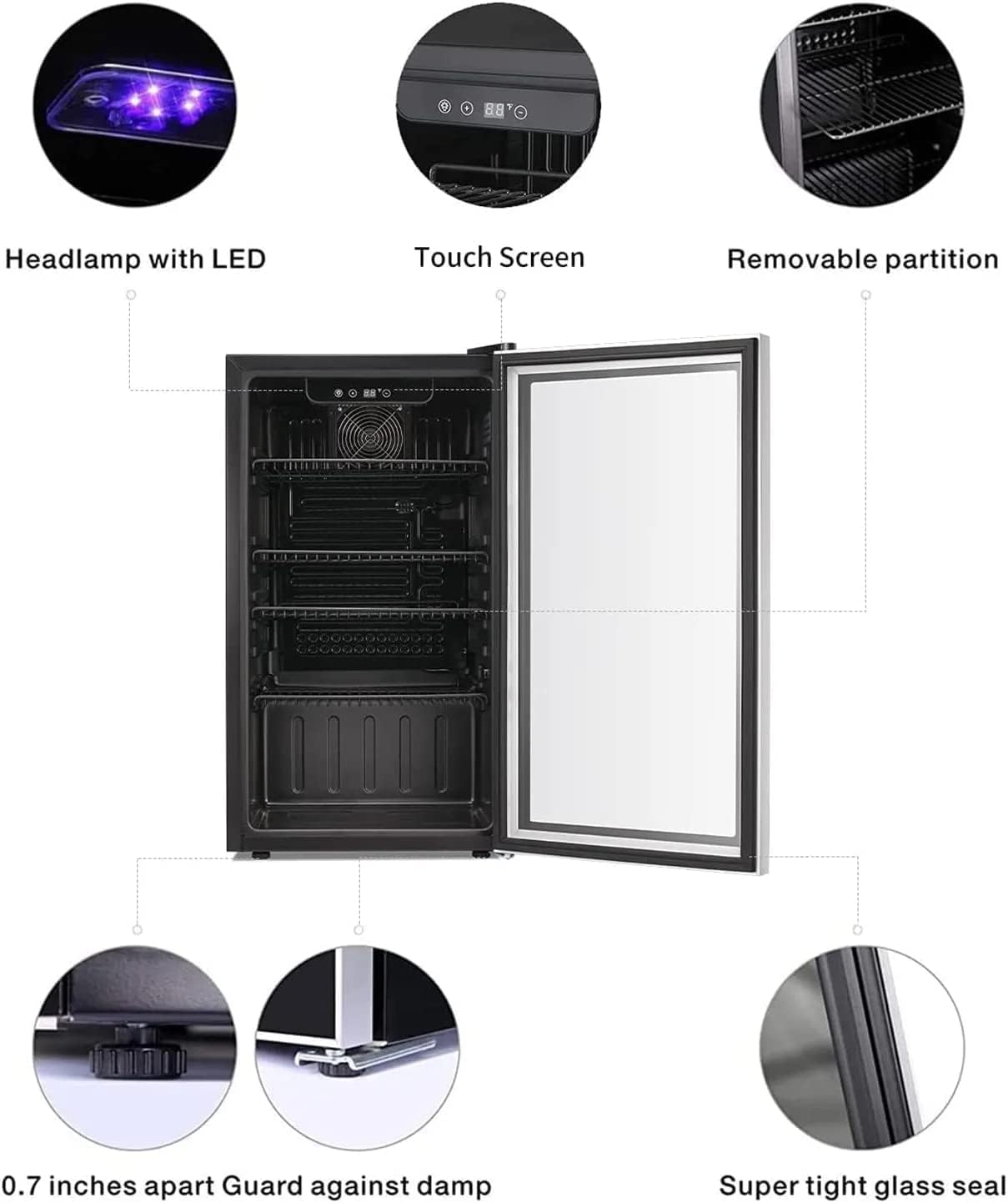 3.2 cu.ft  Wine Cooler/Cabinet Beverage Refrigerator W5899H