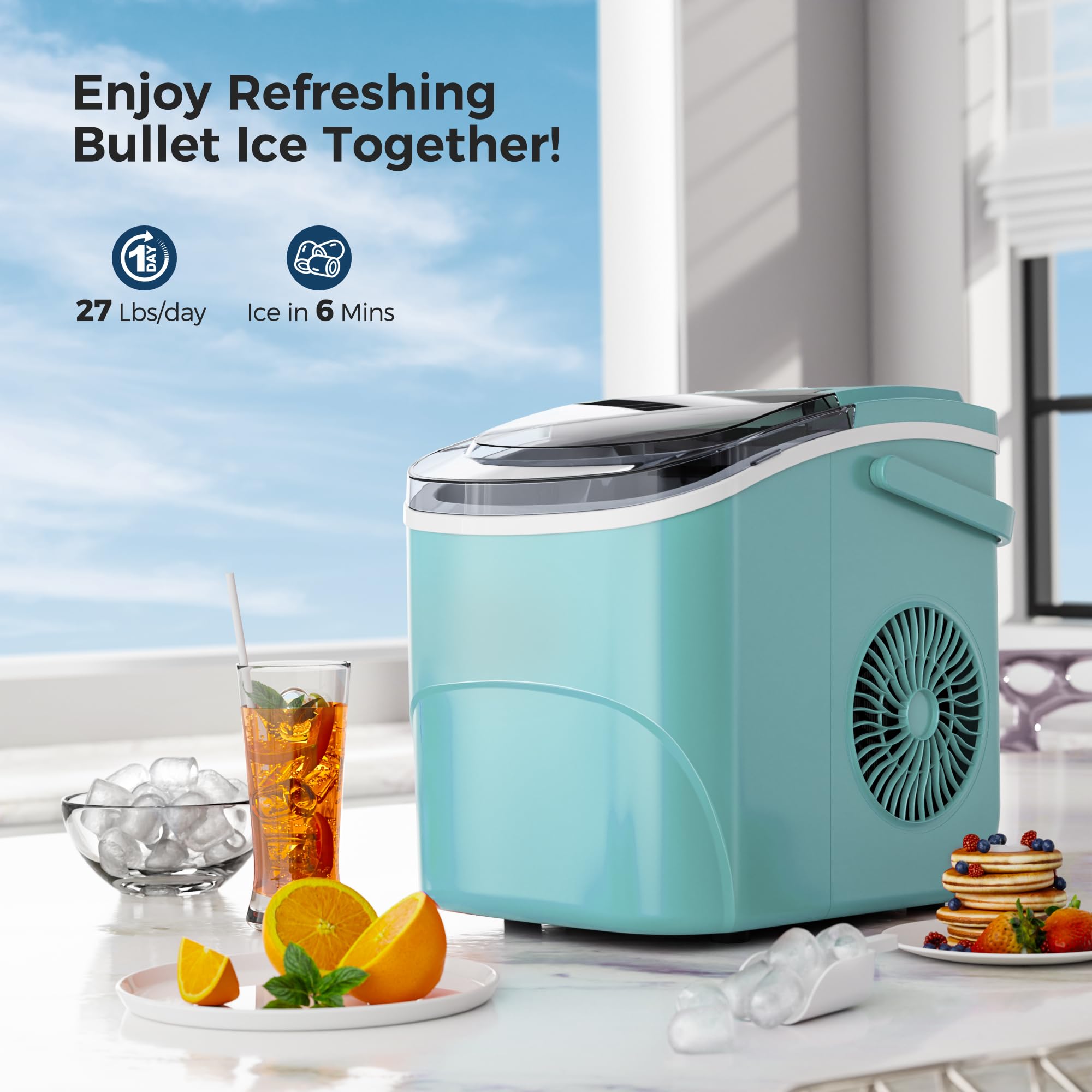 Kismile Ice Makers Countertop with Handle Z5812B