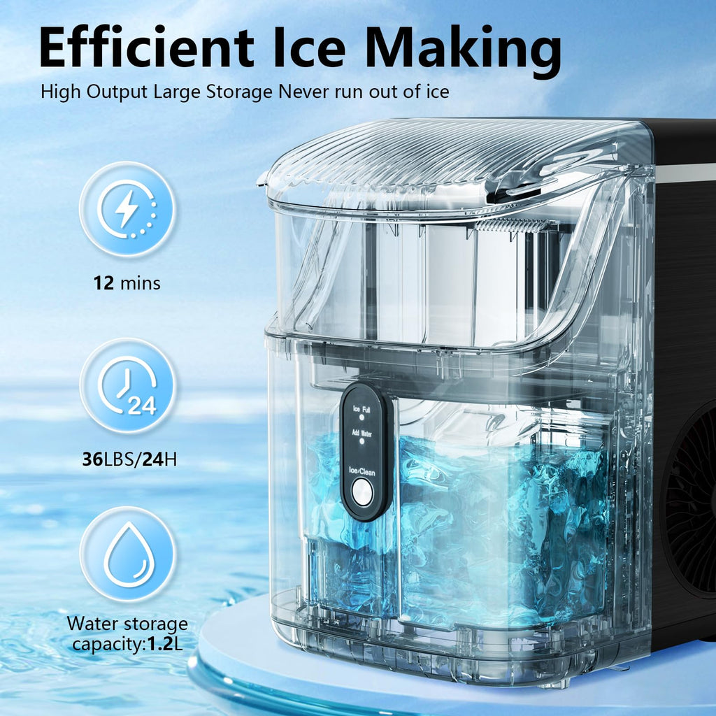 Kismile Nugget Countertop Ice Maker Z5815NB