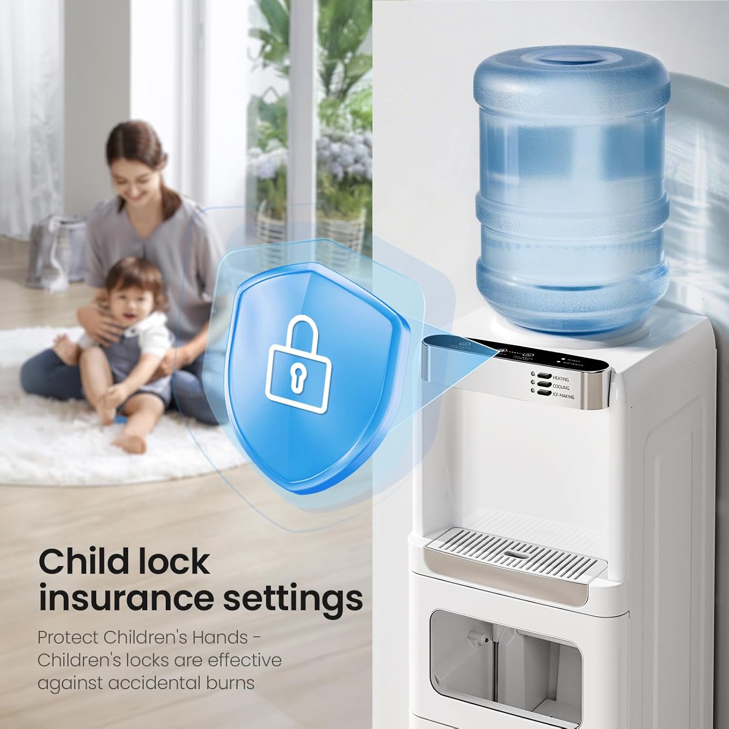 Kismile Water Cooler Dispenser with Ice Maker WD5815