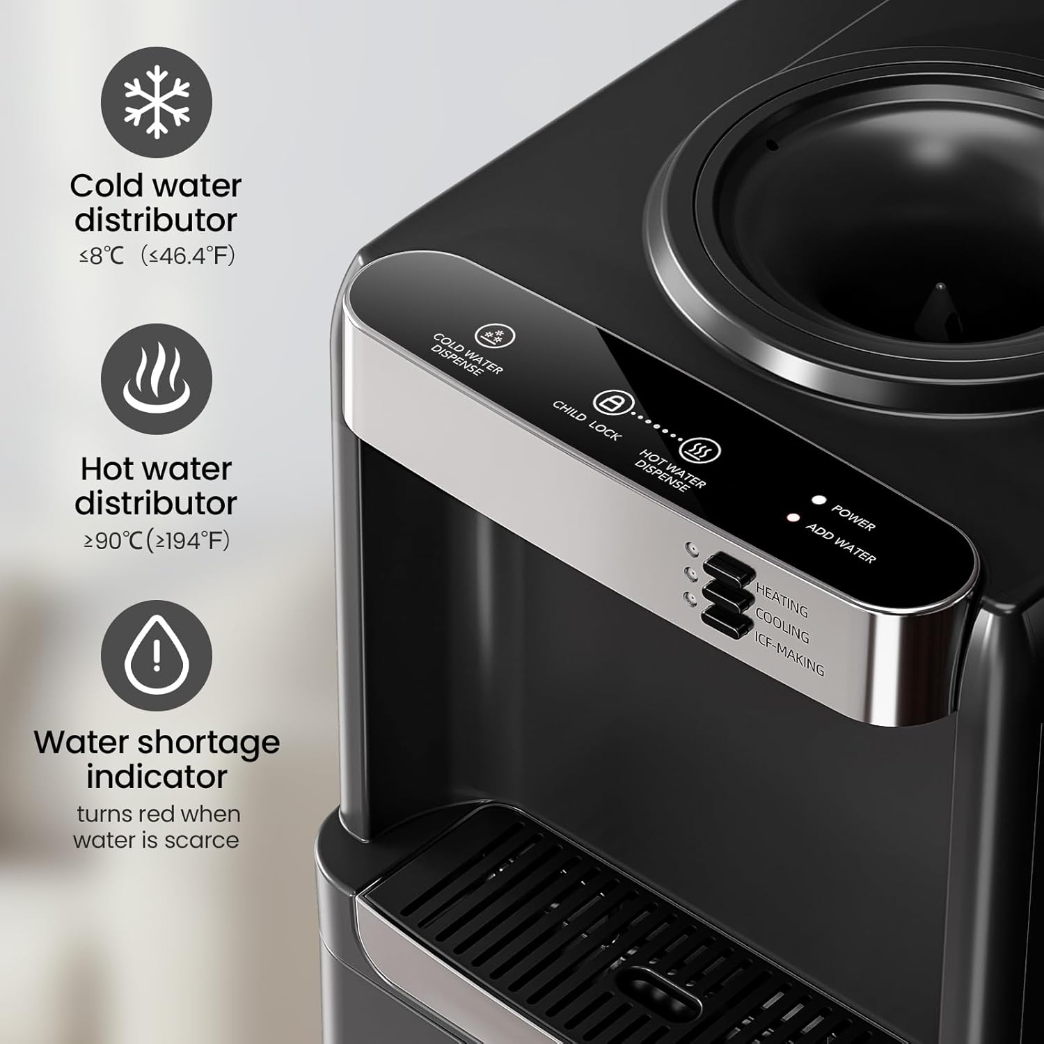 Kismile Water Cooler Dispenser with Ice Maker WD5815