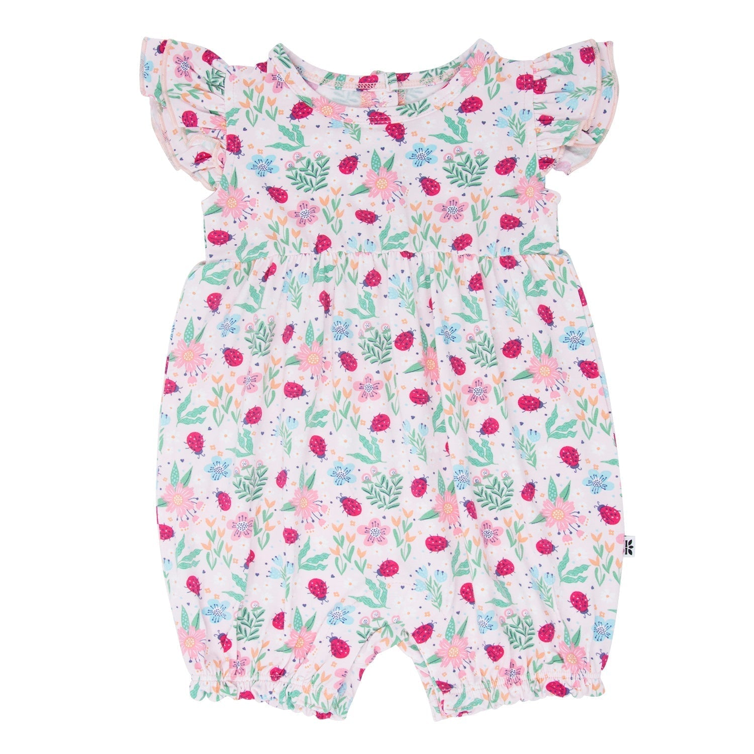 Ladybug Flower Garden Ruffle Romper