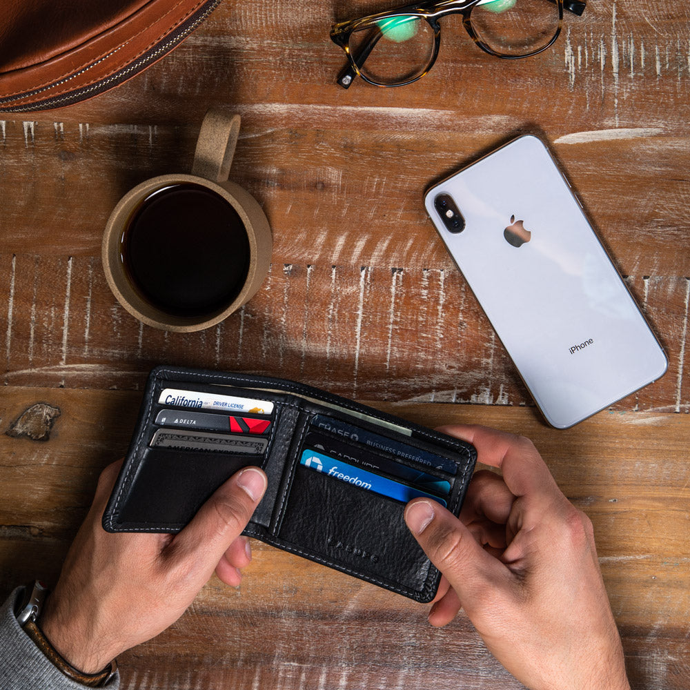 Large Billfold Wallet - Black