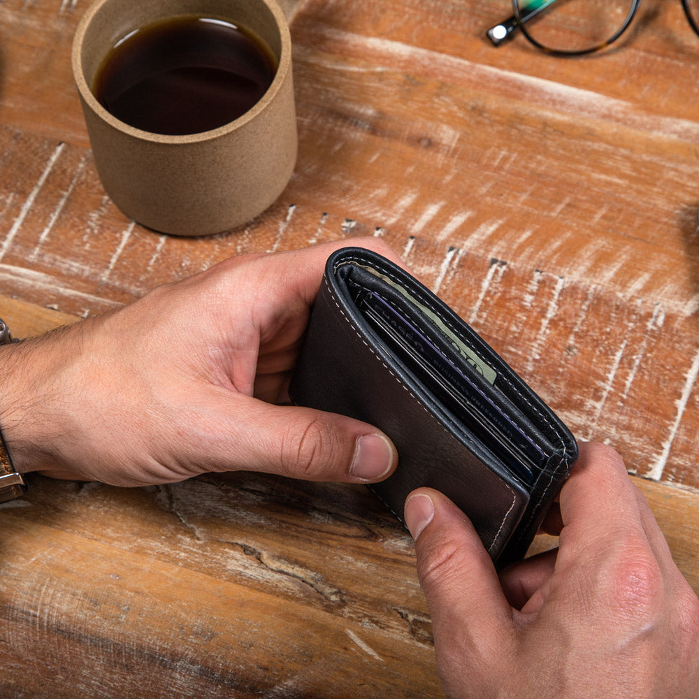 Large Billfold Wallet - Black