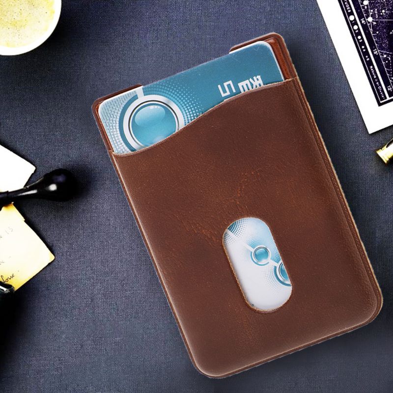 Leather Card Holder Sticker 3M Adhesives Credit ID Card Mobile Phone Back Pocket Wallet Case Stickers Bag Pouch