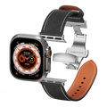 Affordable Genuine Leather Butterfly Buckle Band for Apple Watch