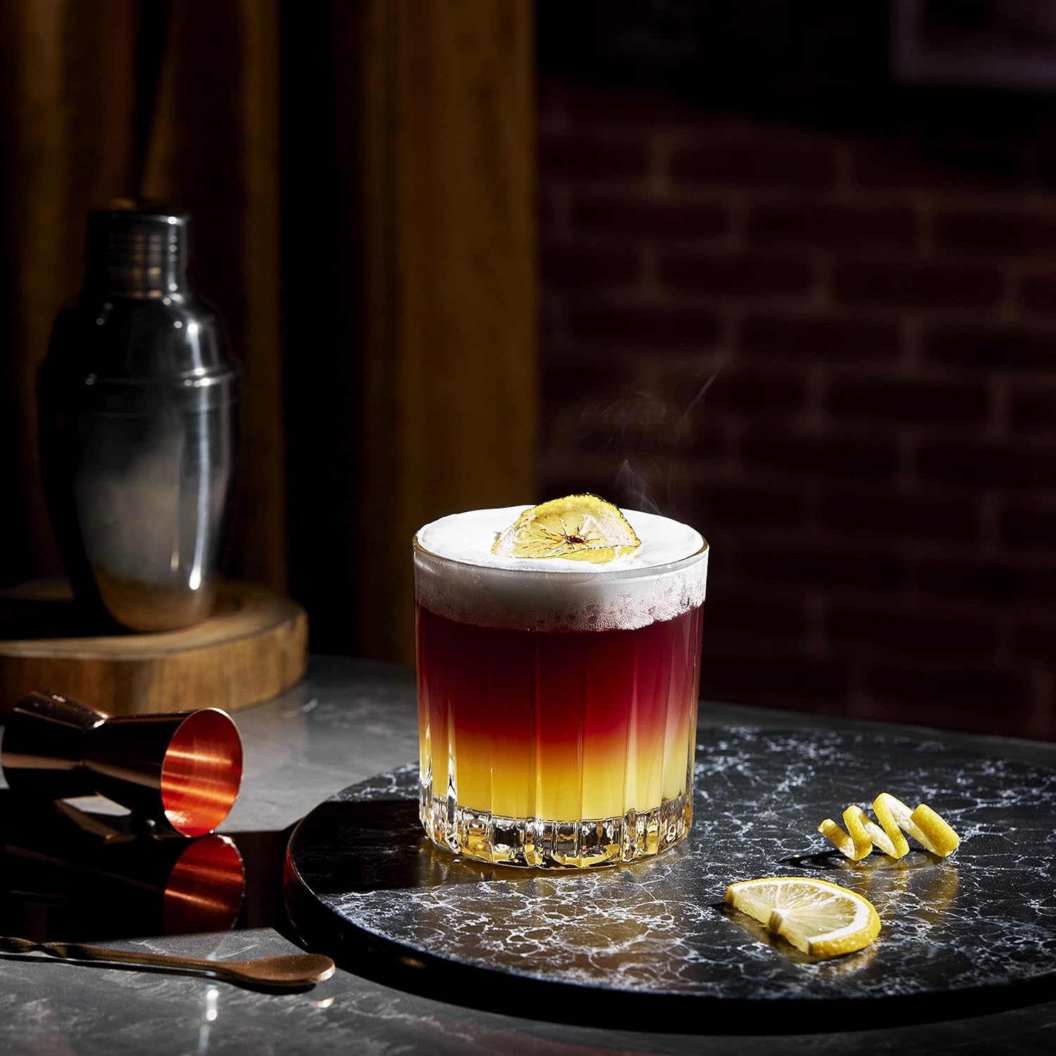 Premium Double Rocks Whiskey Glasses - Set of 6 Cocktail Glasses - 12oz