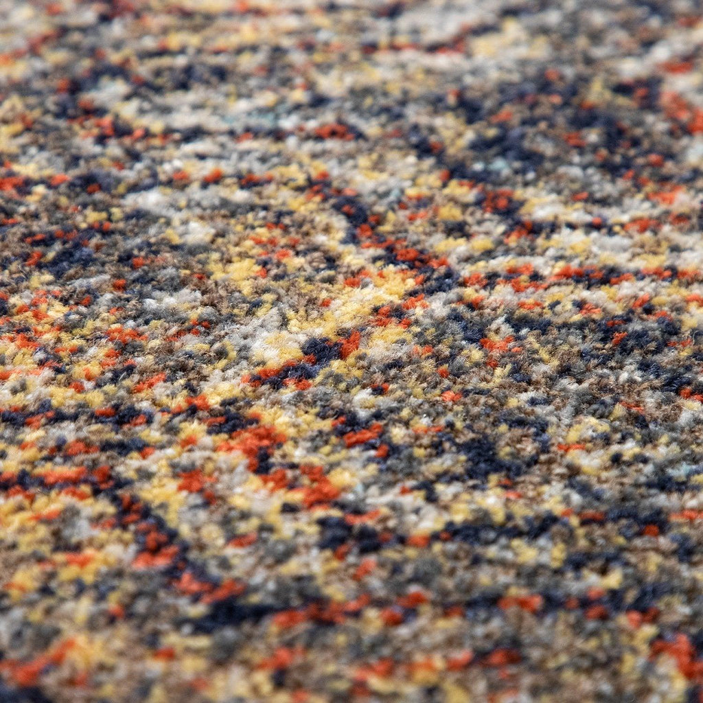 Living Room Rug Used Look industrial Style Multicolored