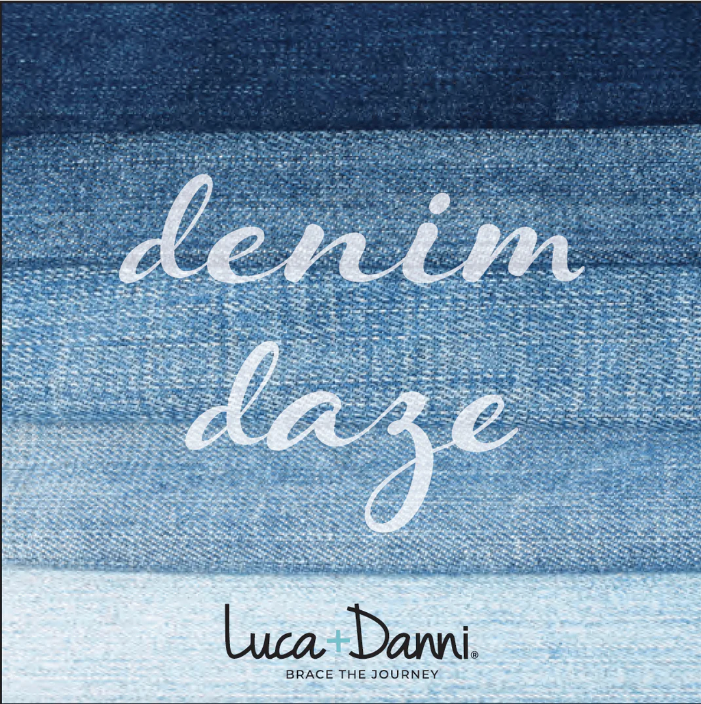 Splash Of Denim Beaded Bangle