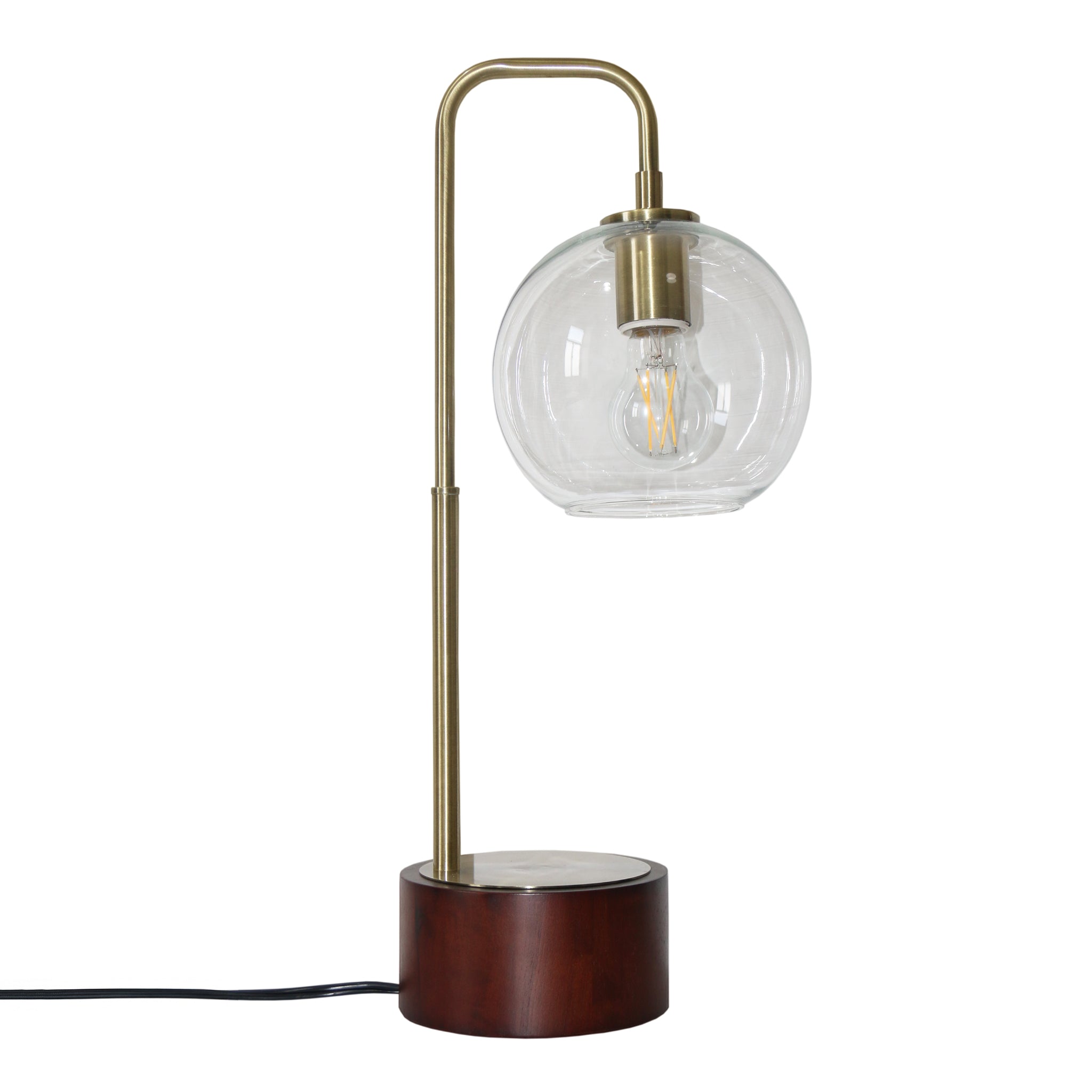 LuxeRay Simple Glass Globe Arched Table Lamp – Luxury Lighting – Curat