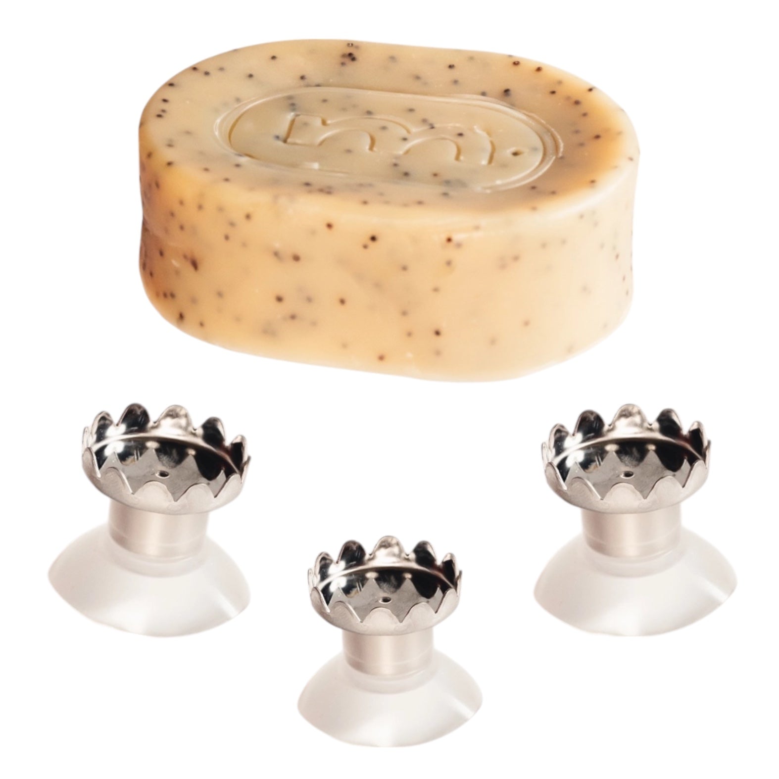Minimalist Magnetic Suction Cup Soap Bar Holder | Made in France