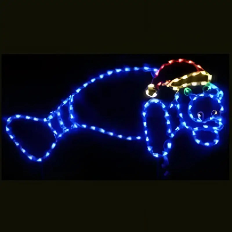 Manatee with Santa Hat