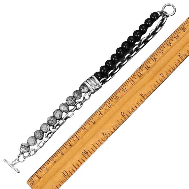 Map Stone Lava Stone Bracelet