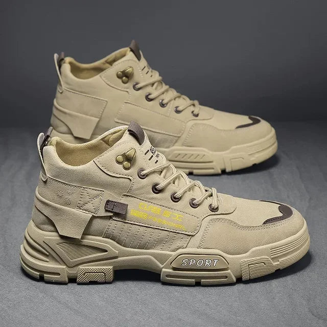 Men Work Boots  Type Dirt Resistant Anti Slip Work Trend Shoes Thick Soles Outdoor Hiking Snow Boots Wear-Resistant Fashion