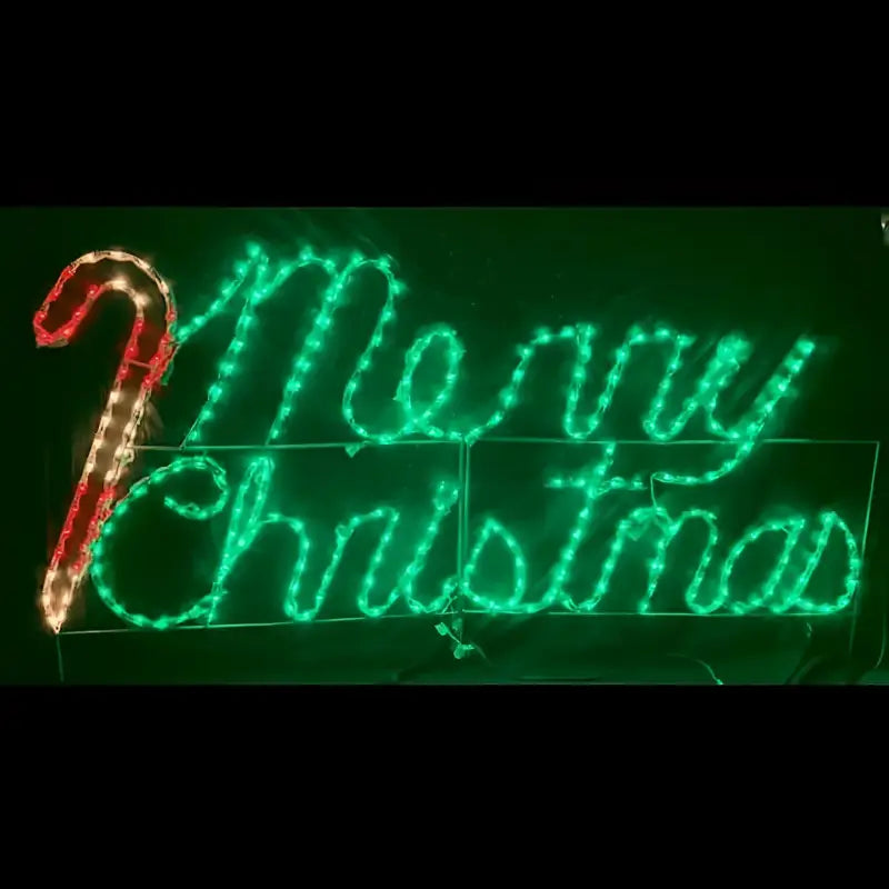 Merry Christmas Cursive With Candy Cane