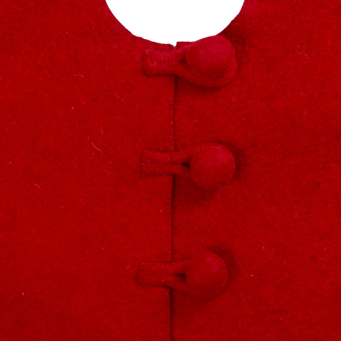 Handmade Mistletoe Border Red Mini Christmas Tree Skirt - 26" Arcadia Home