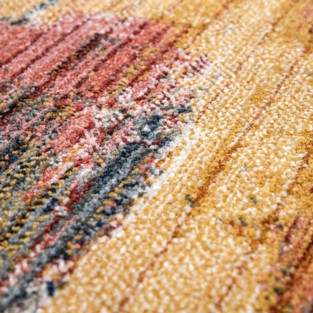 Modern Area Rug Colorful Abstract Design with 3D Effect