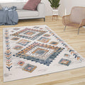 Modern Area Rug for Living Room Ethnic Boho Style in Cream
