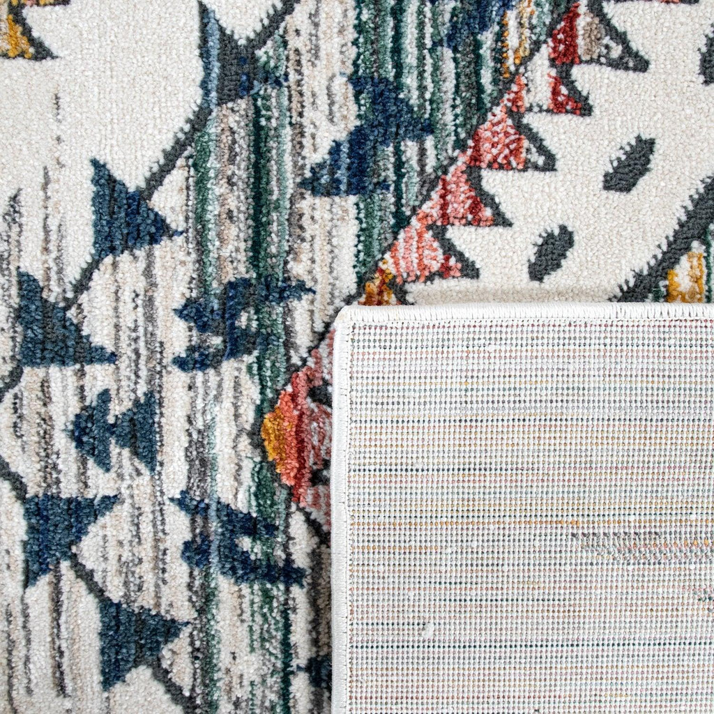 Modern Area Rug for Living Room Ethnic Boho Style in Cream