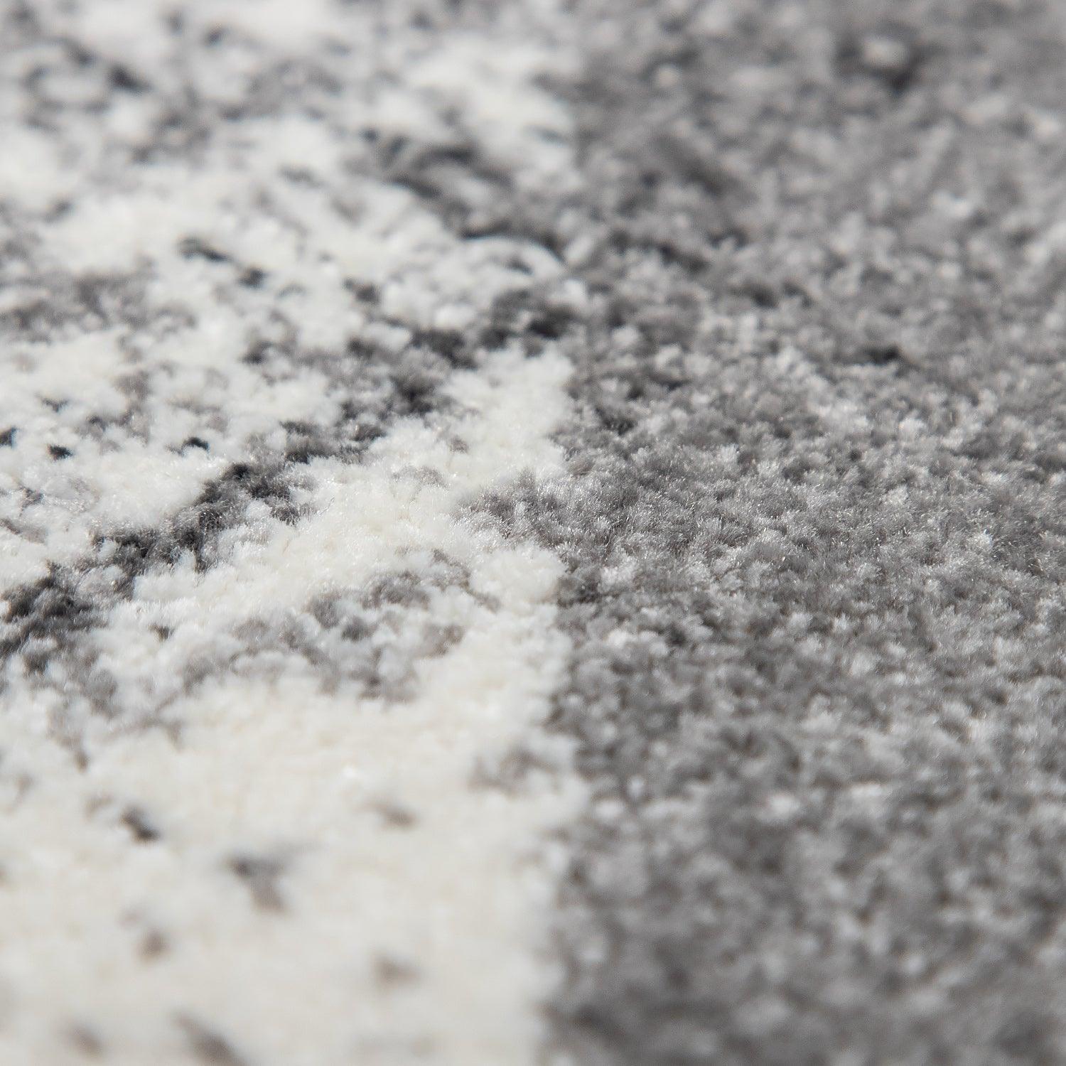 Modern Area Rug Mero Abstract Design - Black and White